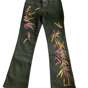 Bubblegum USA Painted Flare Jeans – Y2K Art Girl Vibes